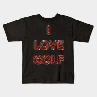 I Love Golf - Orange Kids T-Shirt